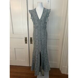 Baltic Born Monroe Lace Maxi Dress Womens Size Medium Green Wedding Romantic